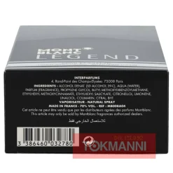 After shave -voide, Mont Blanc 100 ml Legend Pour Homme