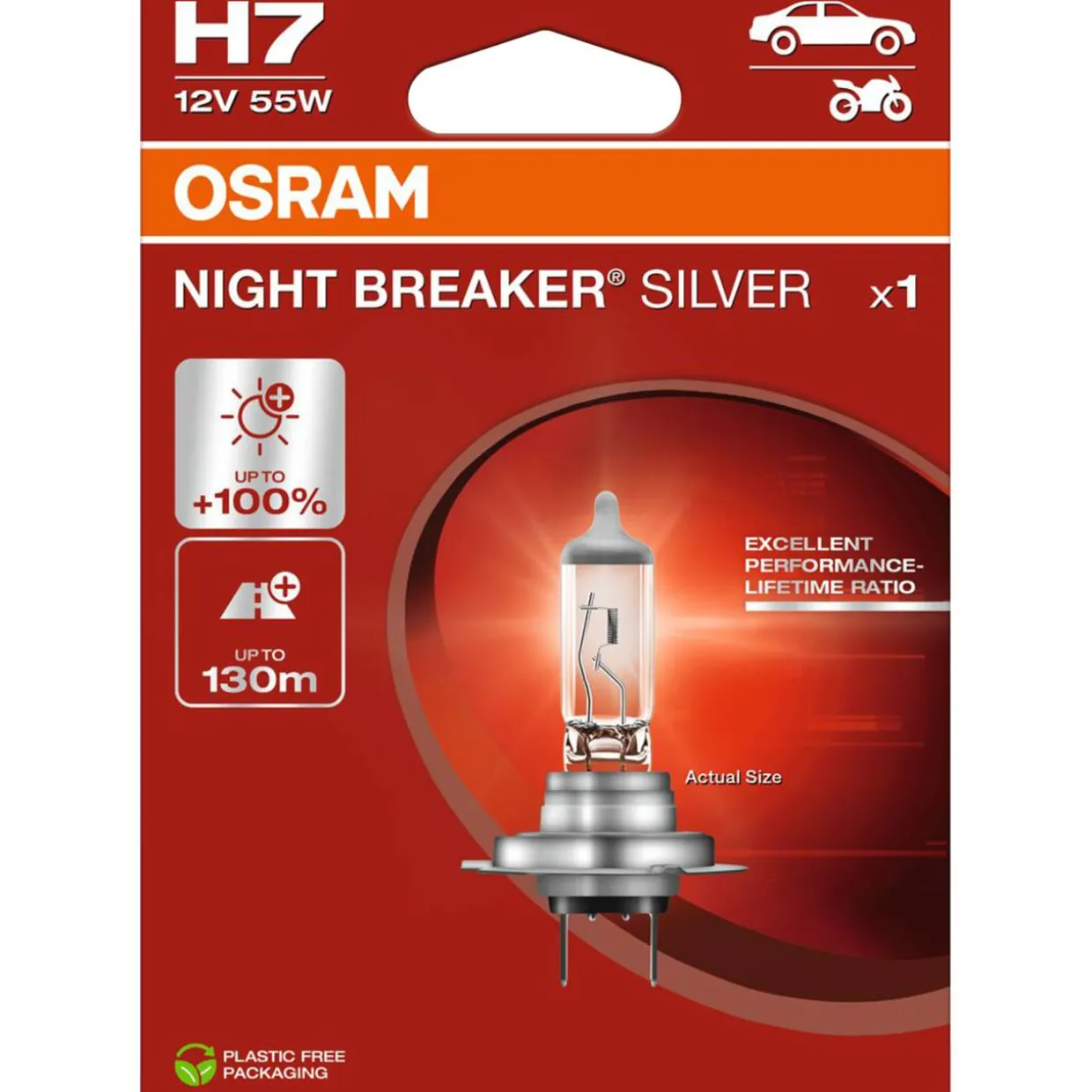 Ajoneuvopolttimo Osram Night Breaker Silver H7