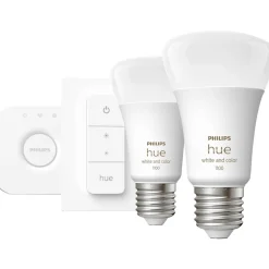 Aloituspakkaus Philips Hue White and Color Ambiance 9W A60 E27 2-set
