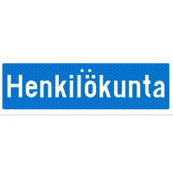 Alumiinikyltti Sekure 50 x 16 cm Henkilökunta