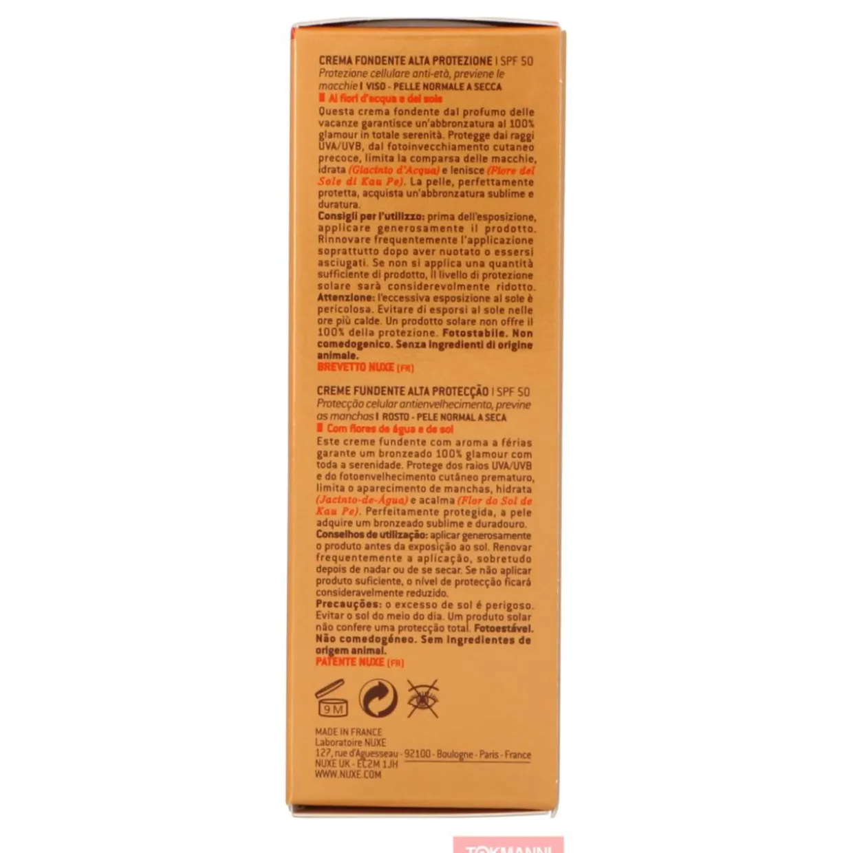 Aurinkosuojavoide, Nuxe 50 ml High Protection SPF50 For Normal To Dry Skin