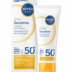 Aurinkovoide Nivea Sun 40 ml UV Face Anti-Age Q10 SK50+ -kasvoille