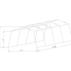 Autoteltta Prohall 2,7 x 5,1 m 500 g harmaa