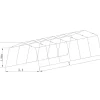 Autoteltta Prohall 3,4 x 7 x 2,2 m, harmaa