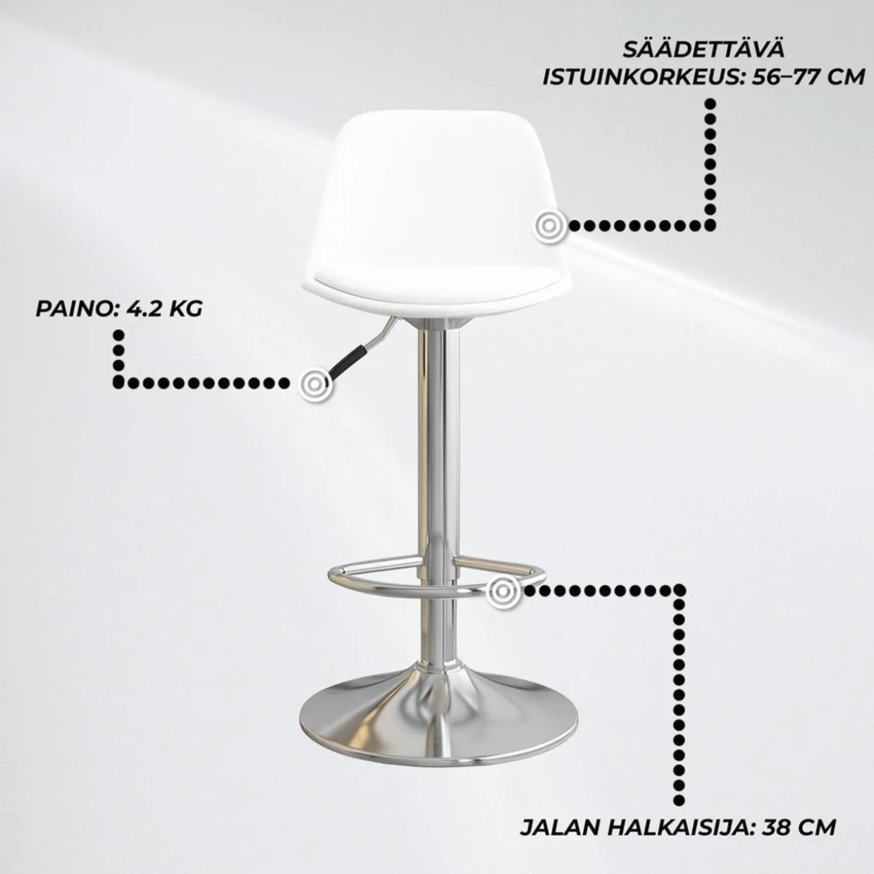 Baarijakkara Lykke Comfort valkoinen