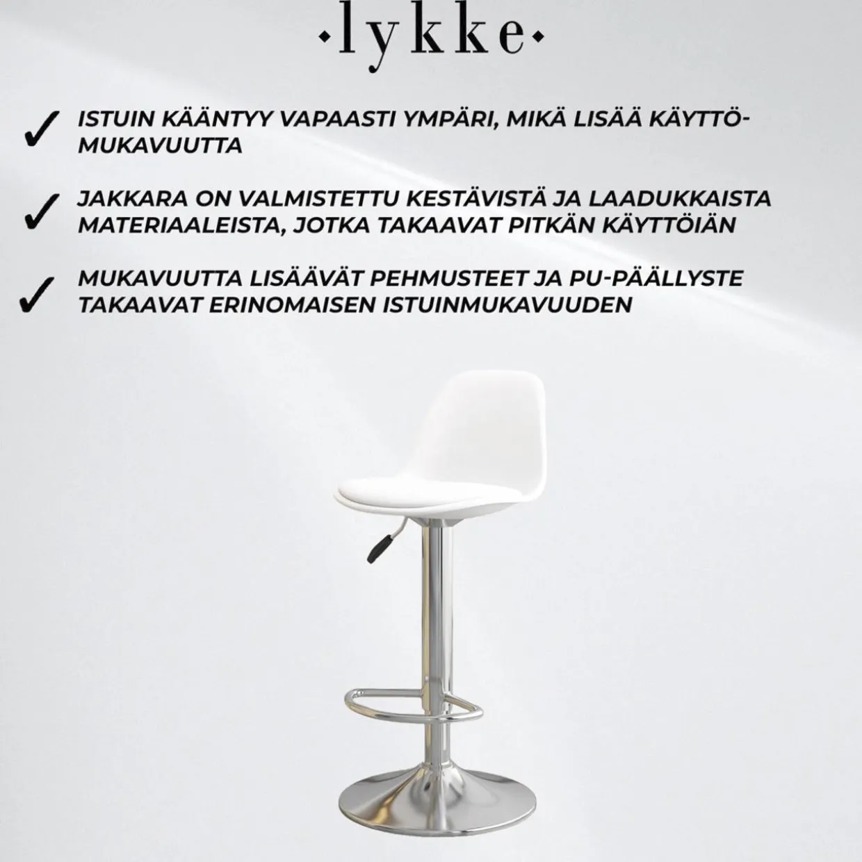 Baarijakkara Lykke Comfort valkoinen