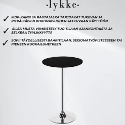 Baaripöytä Lykke Comfort musta