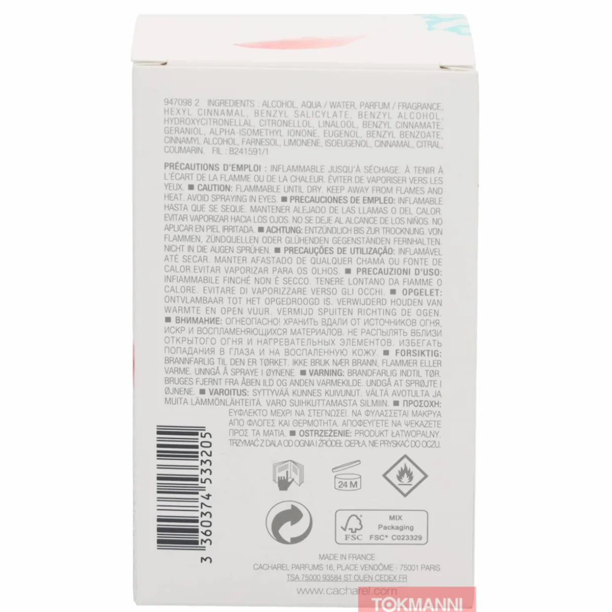 Cacharel Anais Anais L'Original Edt Spray 100ml