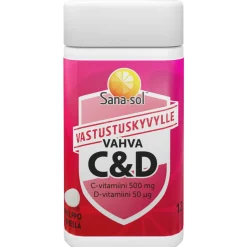 C+D-vitamiini Sana-Sol 120 kpl vahva
