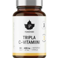 C-vitamiini Puhdistamo Tripla 60 kpl