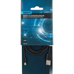 Data/latauskaapeli Energy+ USB 2.0 USB A uros - USB micro B uros, 2,0 m
