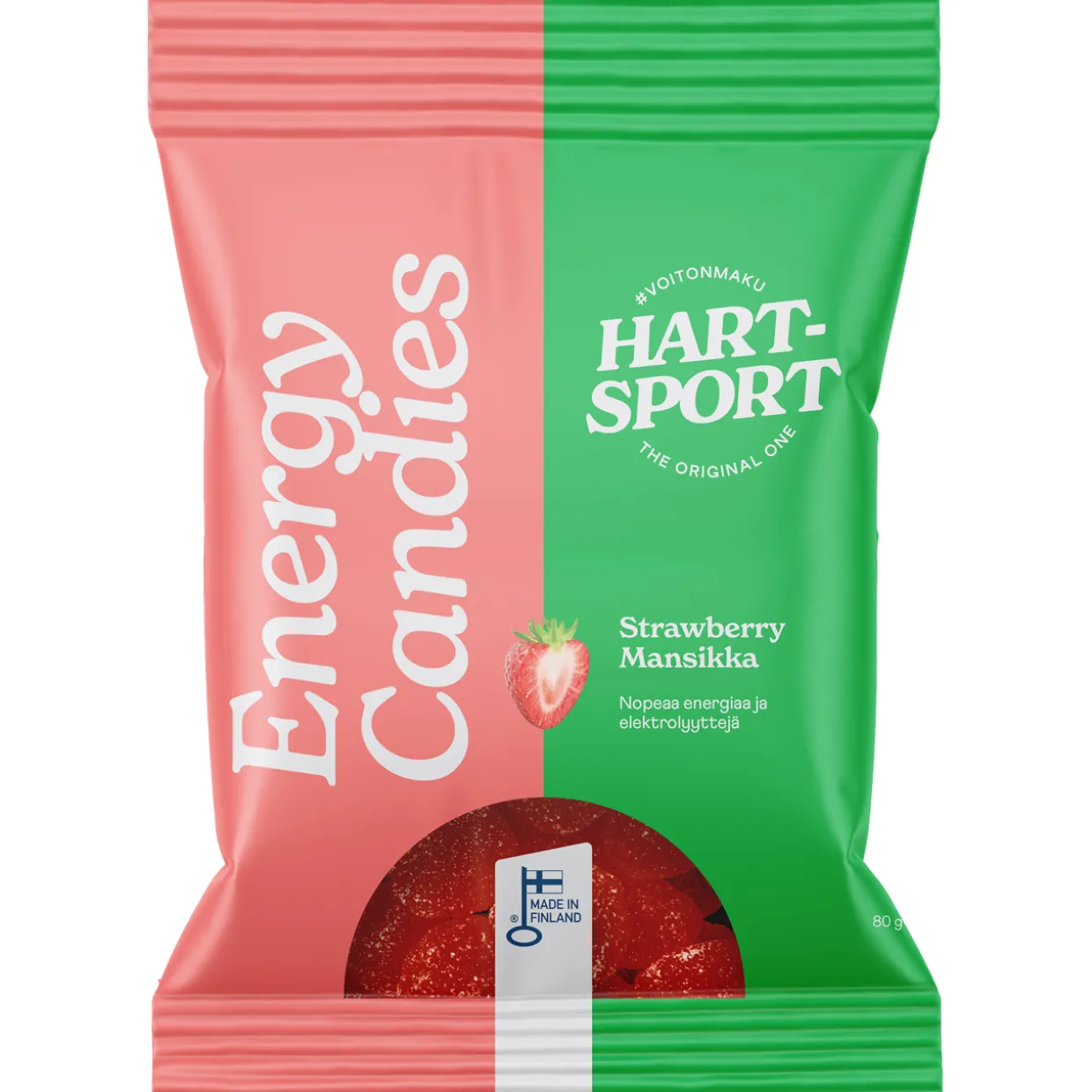 Energiakarkki Hart-Sport 80 g Energy Candies mansikka