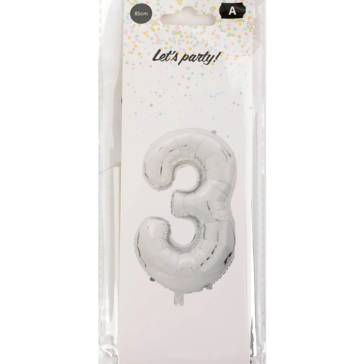 Foliopallo Let’s Party 85 cm numero hopea