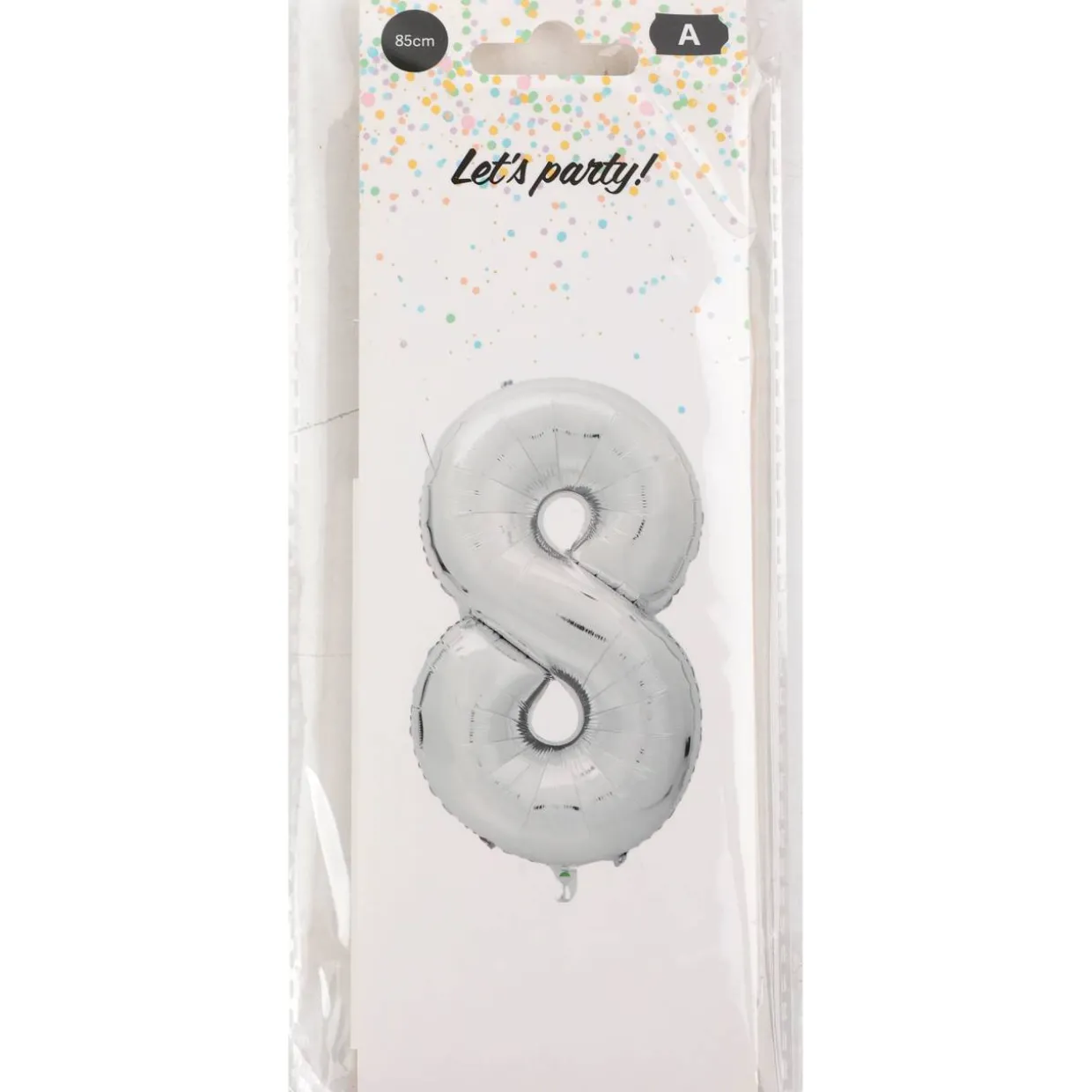 Foliopallo Let’s Party 85 cm numero hopea