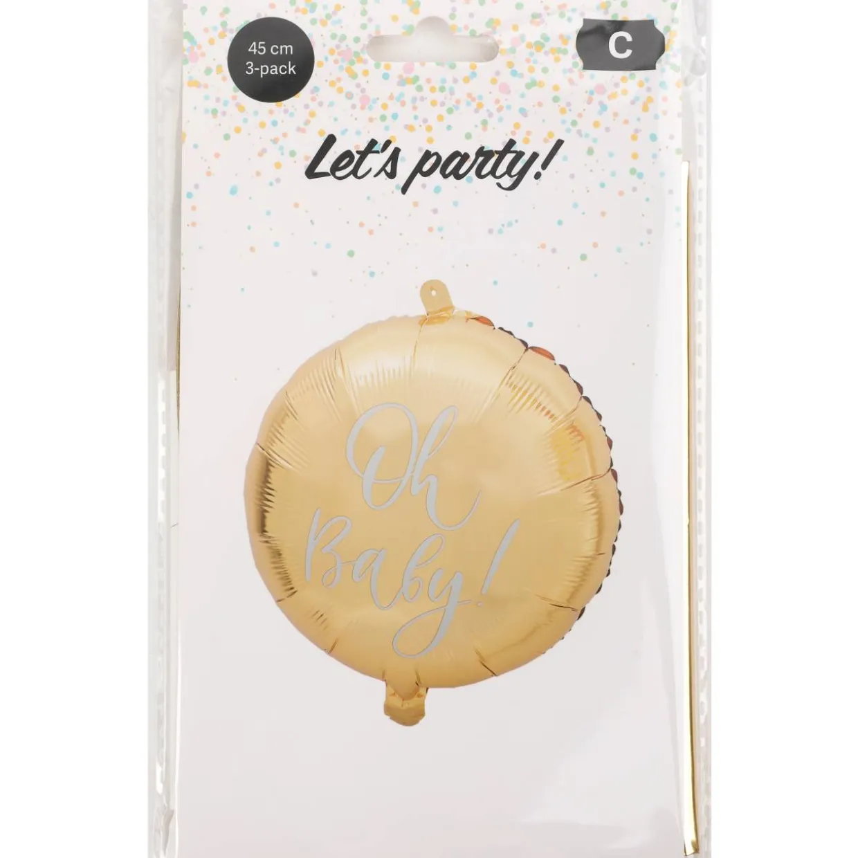 Foliopallo Let's Party 3 kpl Oh Baby