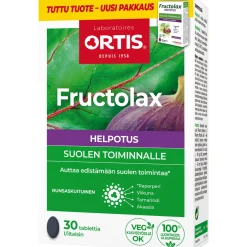 Fructolax Helpotus 30 kpl hedelmä-kuitutabletti
