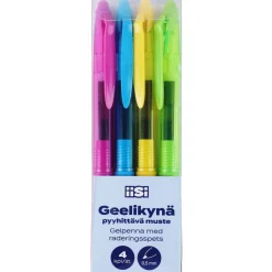 Geelikynä Iisi 4 kpl pyyhittävä musta muste