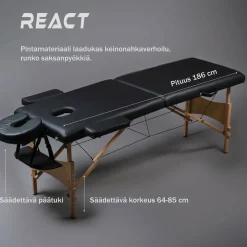 Hierontapöytä React P200 musta
