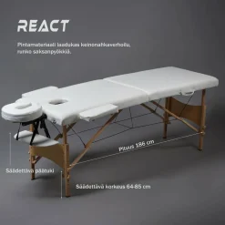 Hierontapöytä React P200 valkoinen