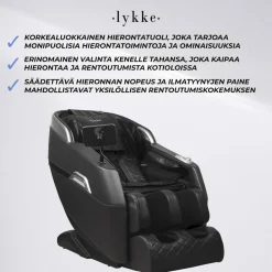 Hierontatuoli Lykke Premium musta