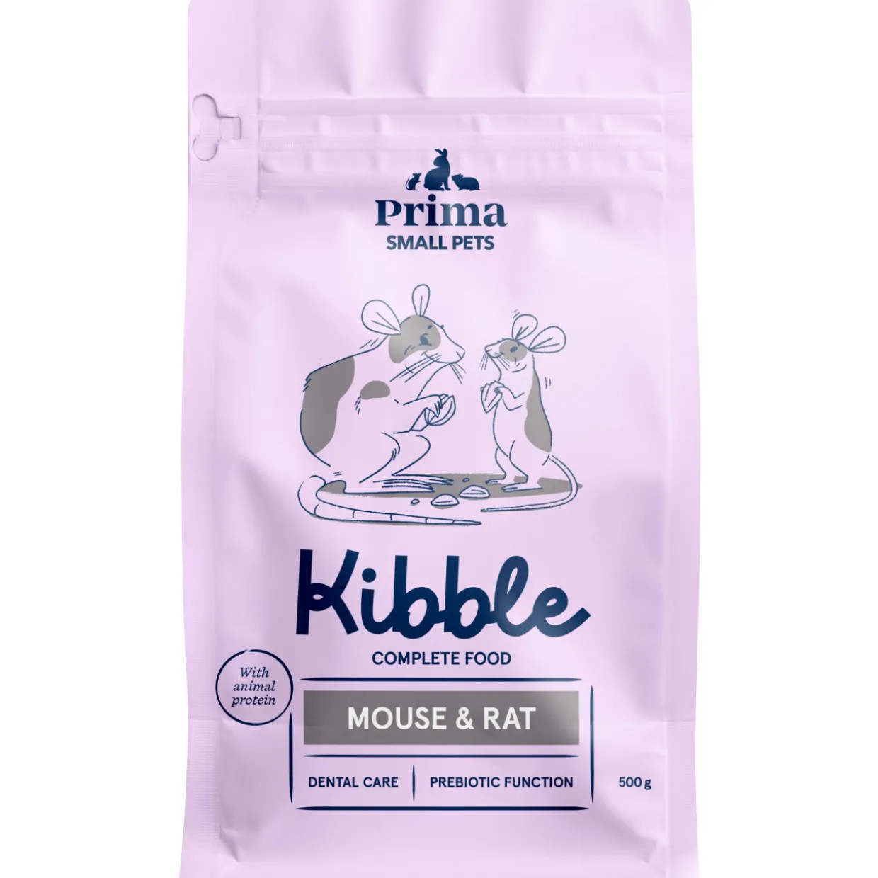Hiirien ja rottien kuivaruoka Prima Small Pets 500 g Kibble