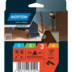 Hiomakolmio Norton Expert 95x95x95mm P120