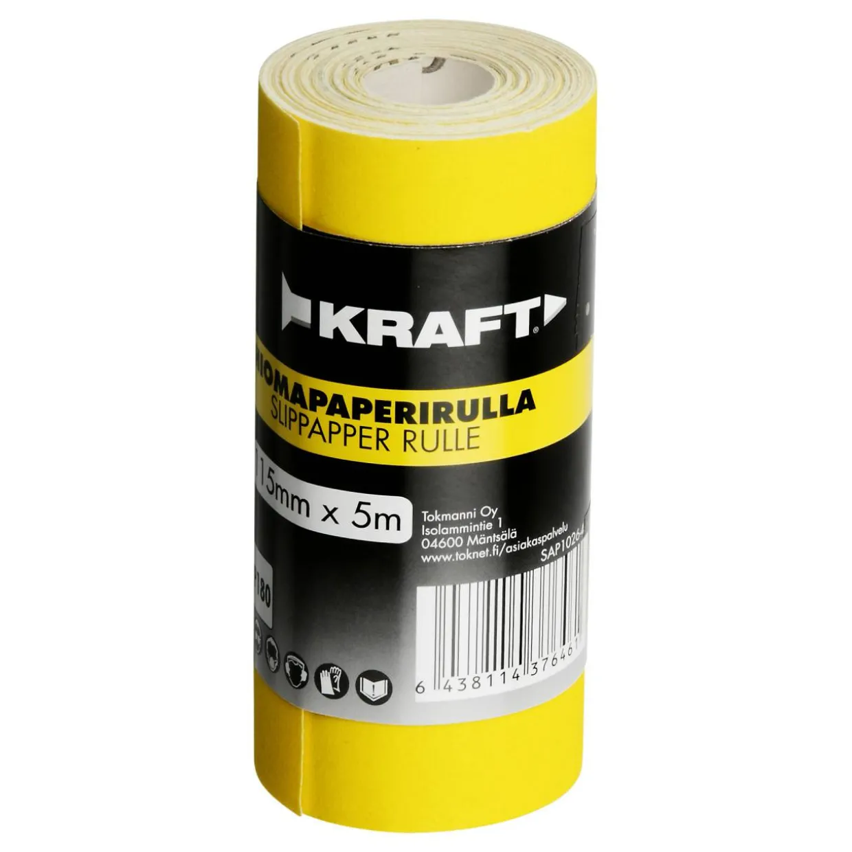 Hiomapaperirulla 115 mm / 5 m, P180