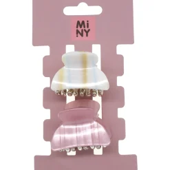 Hiusklipsi Miny 2 kpl vaaleanpunainen/valkoinen