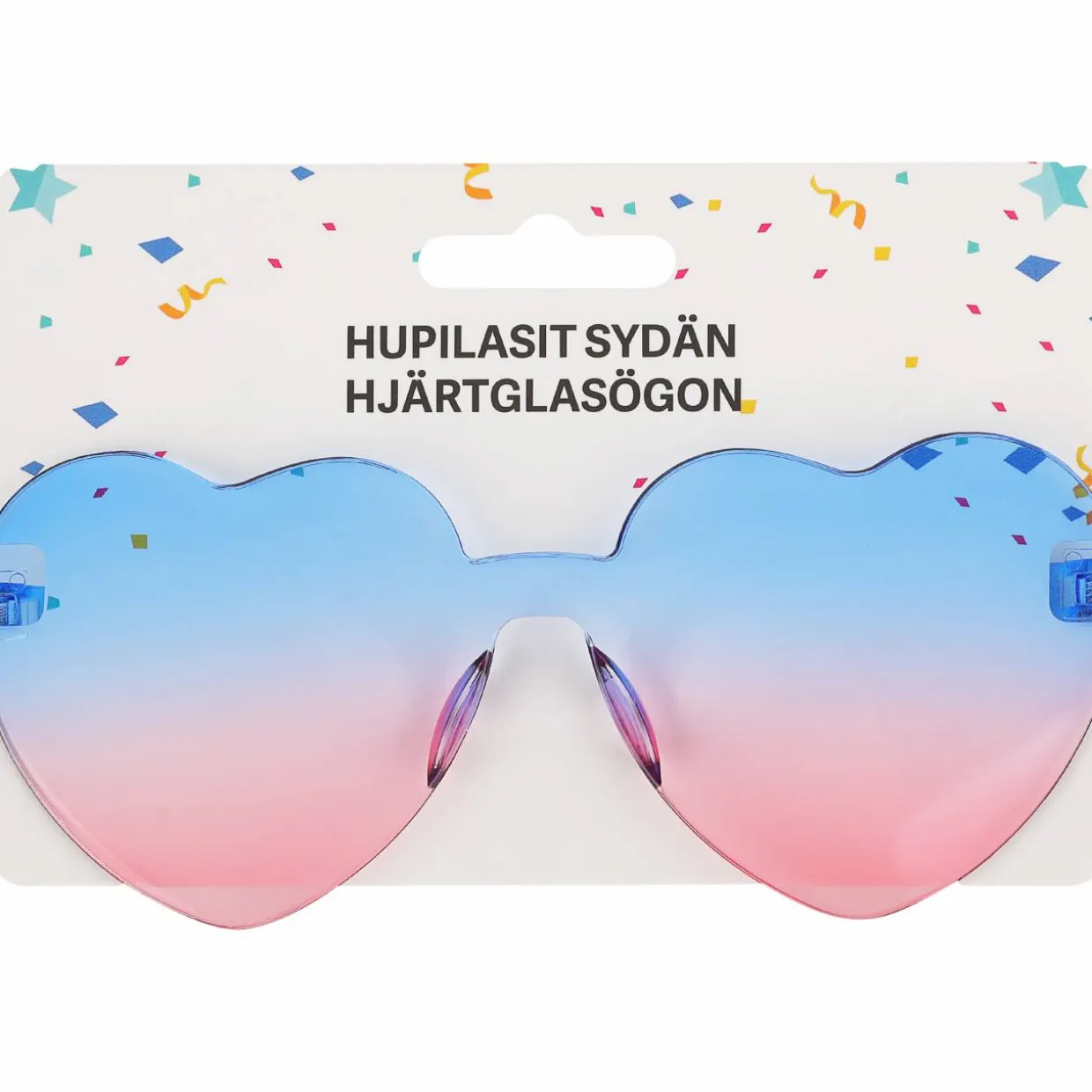 Hupilasit sydän sininen/pinkki