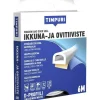 Ikkuna- ja ovitiiviste D-profiili, 6 m valkoinen