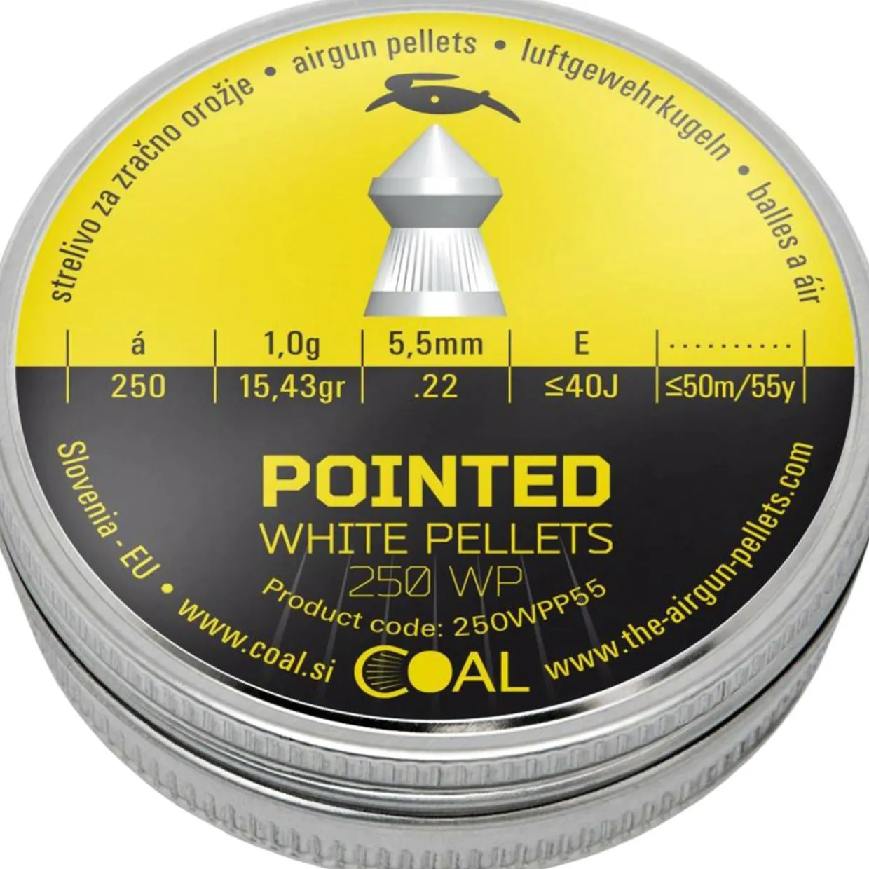 Ilma-aseen tarkkuusluoti Pointed 5,50 mm, 250 kpl