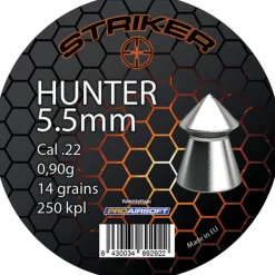 Ilmakiväärin luoti Striker Hunter 5,5 mm (Cal .22) / 0,9 g, 250 kpl/pkt