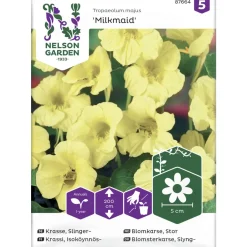 Isoköynnöskrassi siemen Nelson Garden Basic Milkmaid