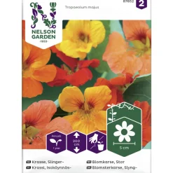 Isoköynnöskrassi siemen Nelson Garden Basic väriseos