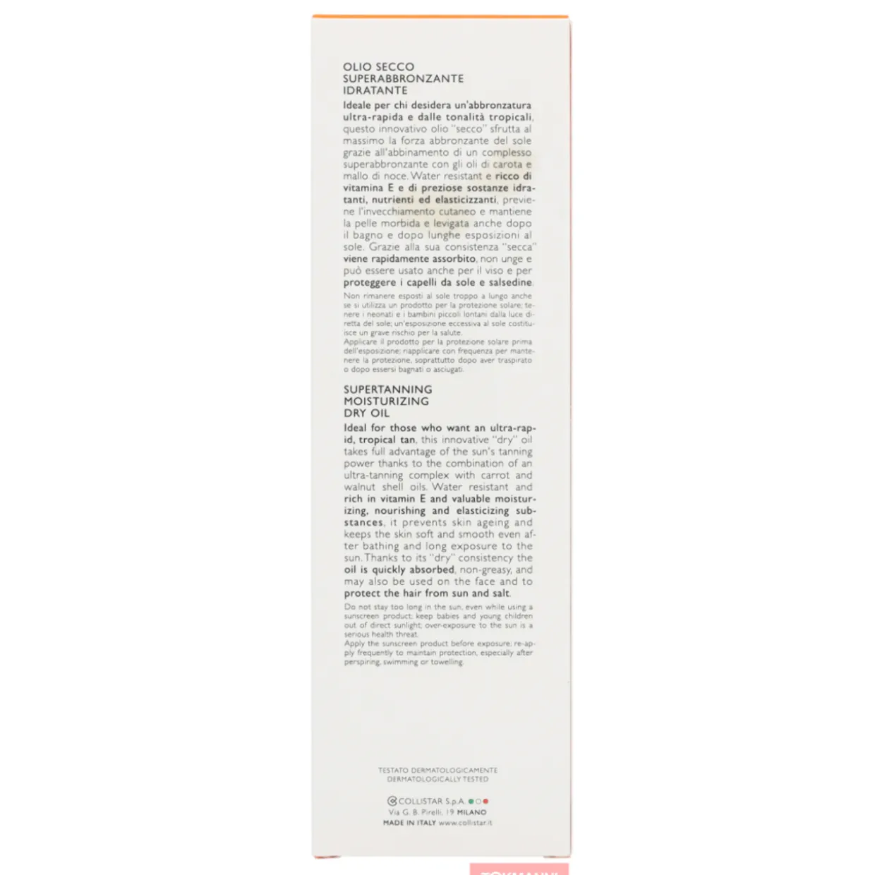 Itseruskettava öljy Collistar 200 ml Supertanning Dry Oil