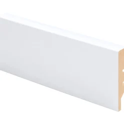 Jalkalista Maler Aava R2 MDF 12x58x2750 Mel valkoinen E0, 5 kpl