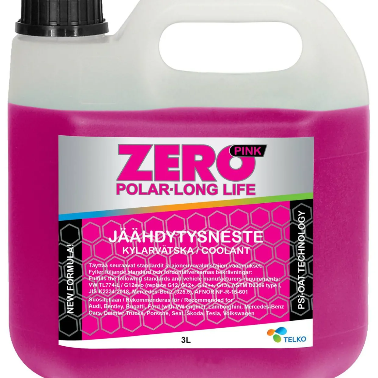 Jäähdytysneste Zero Polar Longlife Pink 100 % 3 l