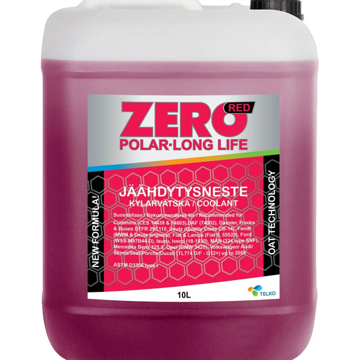 Jäähdytysneste Zero Polar Longlife Red 100 % A-F 10 l