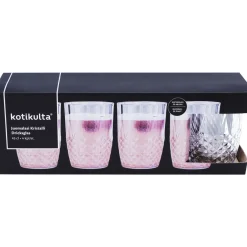 Juomalasi Kotikulta 4 kpl/pkt muovia kristalli