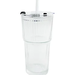 Juomalasi Kotikulta 550 ml kannella ja pillillä