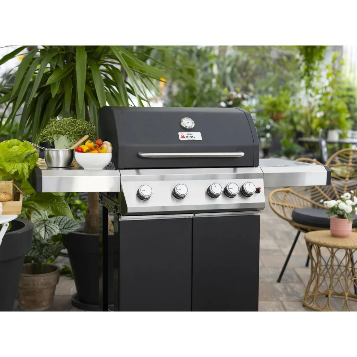 Kaasugrilli BBQ King Basic Series, 4 + 1 poltinta