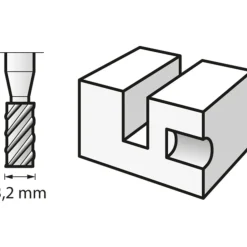 Kaiverrusterä Dremel 194 HSS 3,2 mm 2 kpl