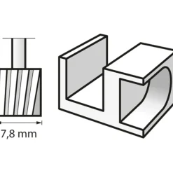 Kaiverrusterä Dremel 115 HSS 7,8 mm 2 kpl
