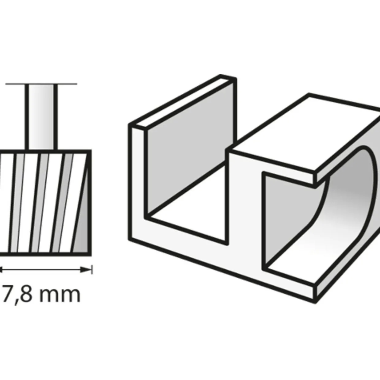 Kaiverrusterä Dremel 115 HSS 7,8 mm 2 kpl