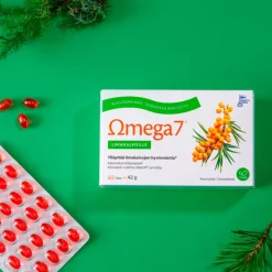 Kaksoistyrniöljy Omega7 SBA24® 60 kpl limakalvoille