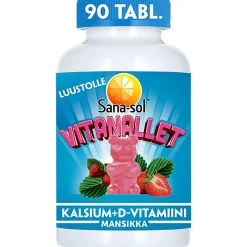 Kalsium + D-vitamiini Sana-sol 90 kpl Vitanallet