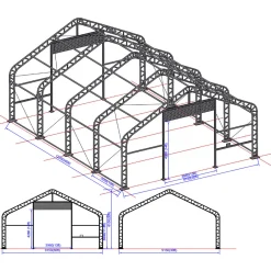 Kalustohalli Ranch Premium 9,15 x 12,2 x 6,1 m 900 g