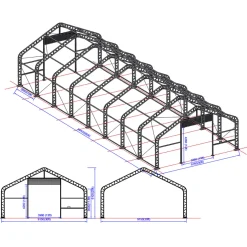 Kalustohalli Ranch Premium 9,15 x 24,4 x 6,1 m 900 g