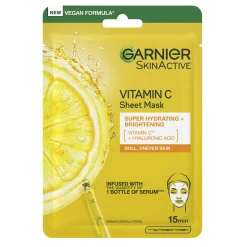 Kangasnaamio Garnier 28 g Vitamin C Sheet Mask Super Hydrating + Brightening