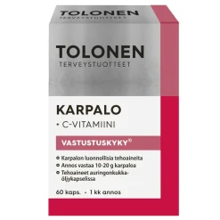 Karpalo + C-vitamiinikapseli Tolonen 60 kpl
